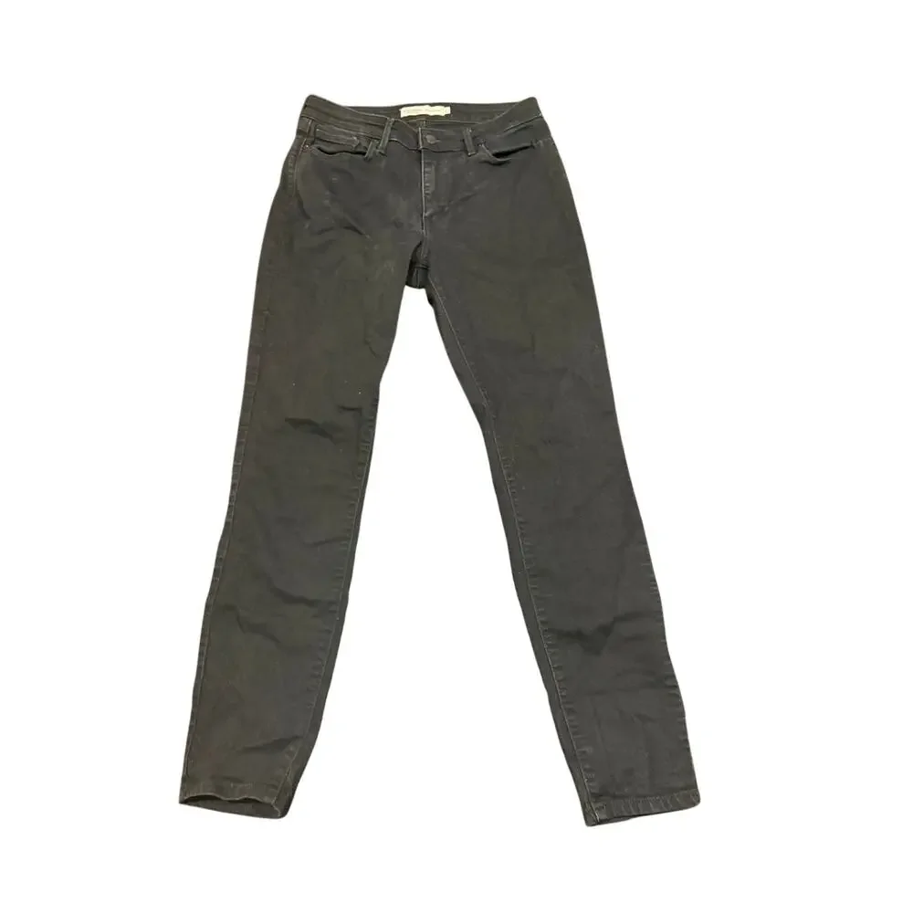 Levi Strauss Signature Women's Black Mid Rise Skinny Jeans Size 6